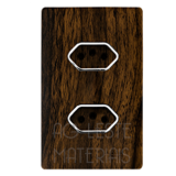 Conjunto Tomada Dupla 10A 4X2 - Novara Especiais Ebano